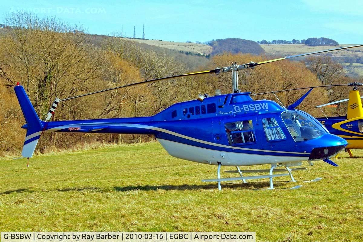 G-BSBW, 1982 Bell 206B JetRanger III C/N 3664, Bell 206B3 Jet Ranger III [3664] Cheltenham Racecourse~G 16/03/2010