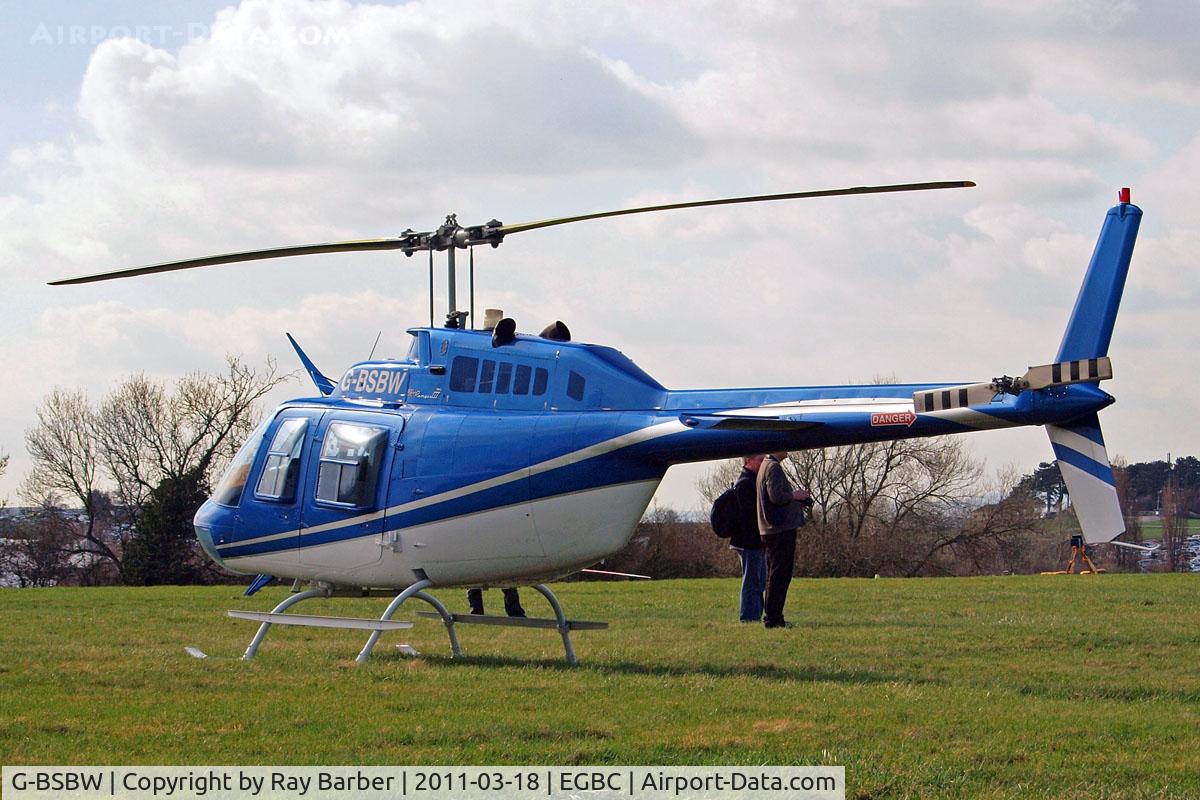 G-BSBW, 1982 Bell 206B JetRanger III C/N 3664, Bell 206B3 Jet Ranger III [3664] Cheltenham Racecourse~G 18/03/2011