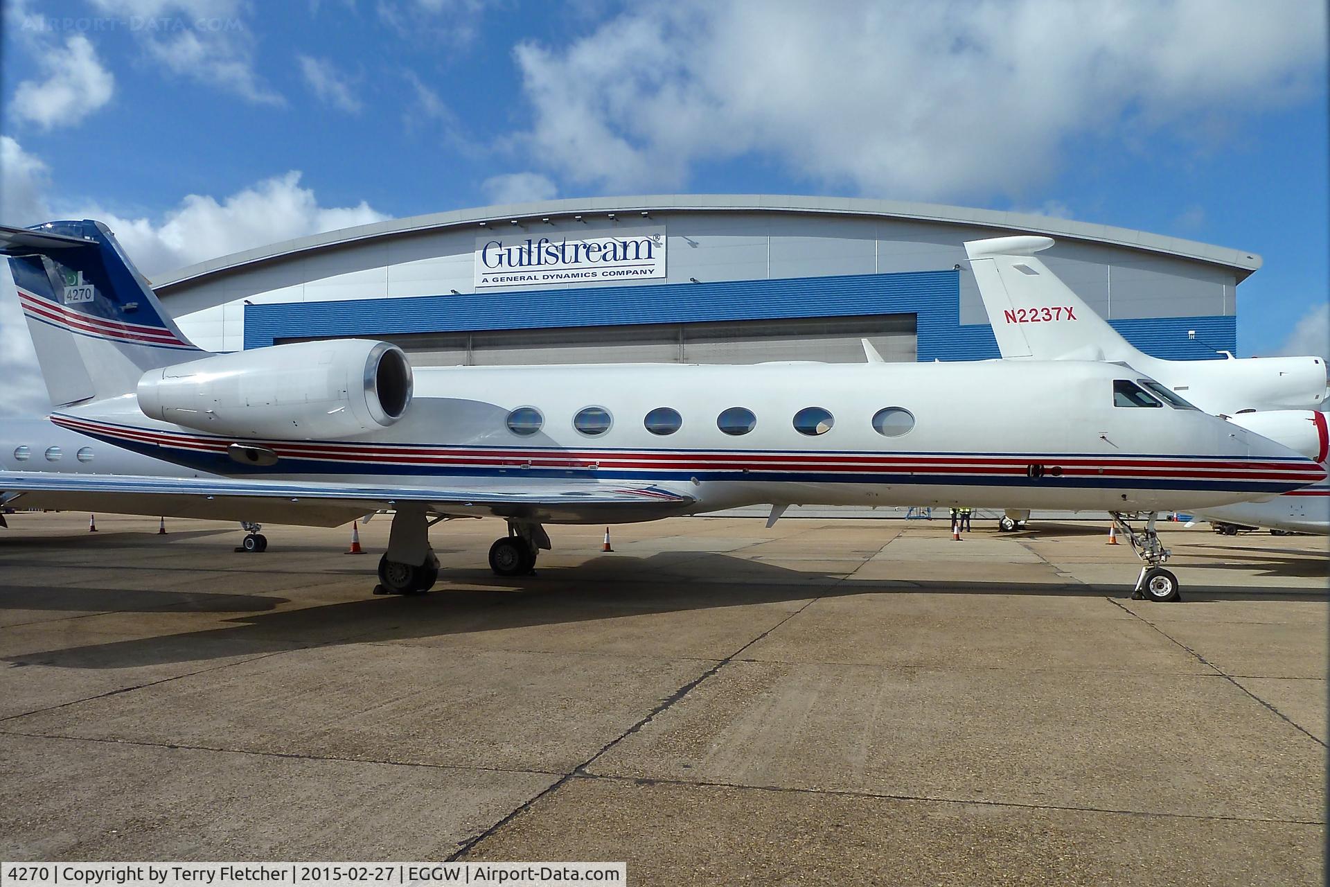 4270, 2012 Gulfstream Aerospace GIV-X (G450) C/N 4270, 2012 Gulfstream Aerospace GIV-X (G450), c/n: 4270of Pakistan Army at Luton