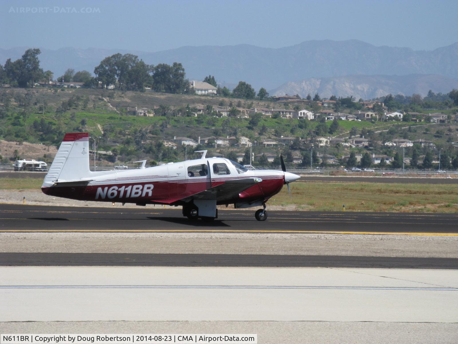 N611BR, 1969 Mooney M20C Ranger C/N 700033, 1969 Mooney M20C RANGER, Lycoming O&VO-360 180 Hp, taxi back