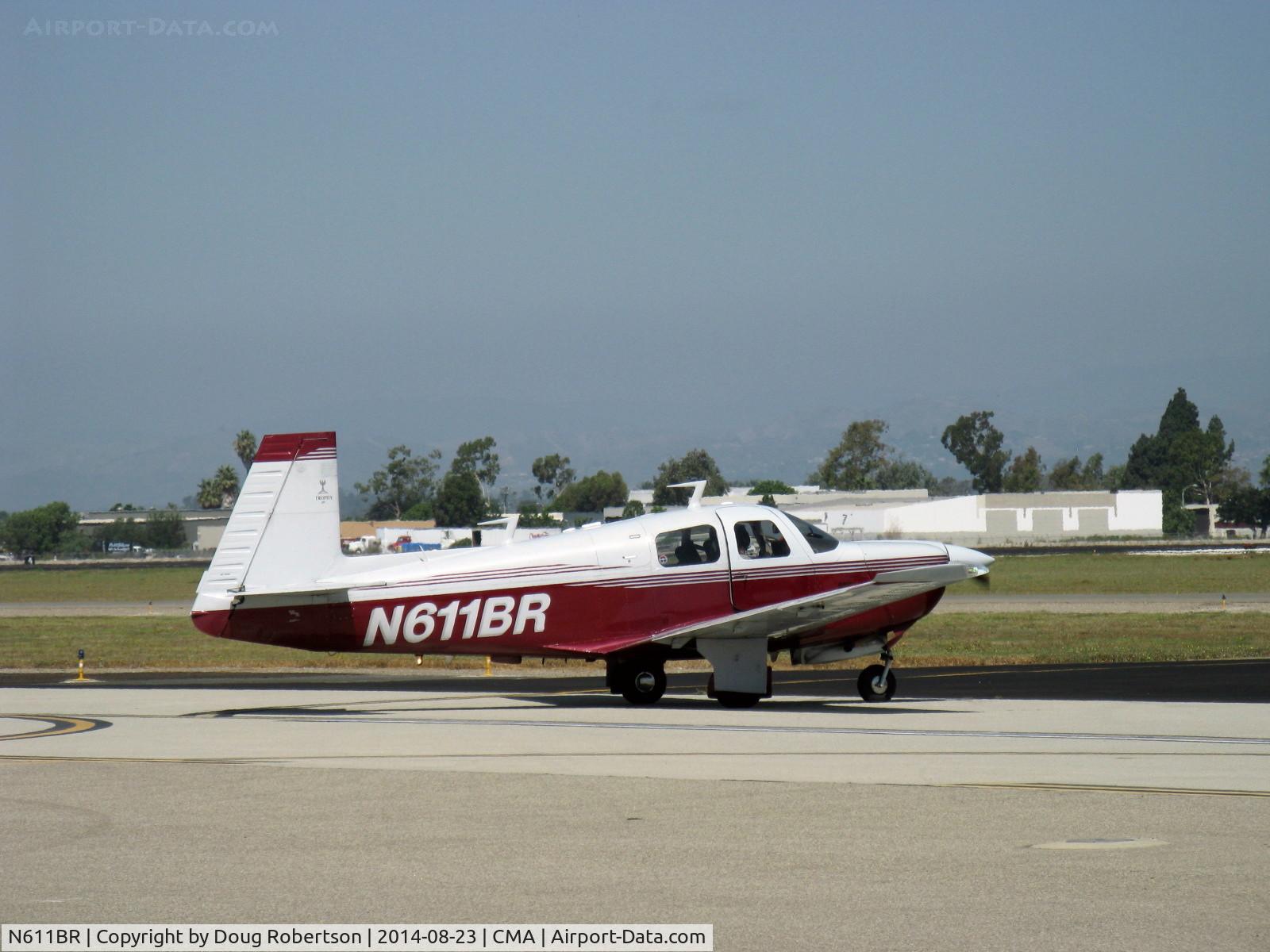 N611BR, 1969 Mooney M20C Ranger C/N 700033, 1969 Mooney M20C RANGER, Lycoming O&VO-360 180 HP, taxi back