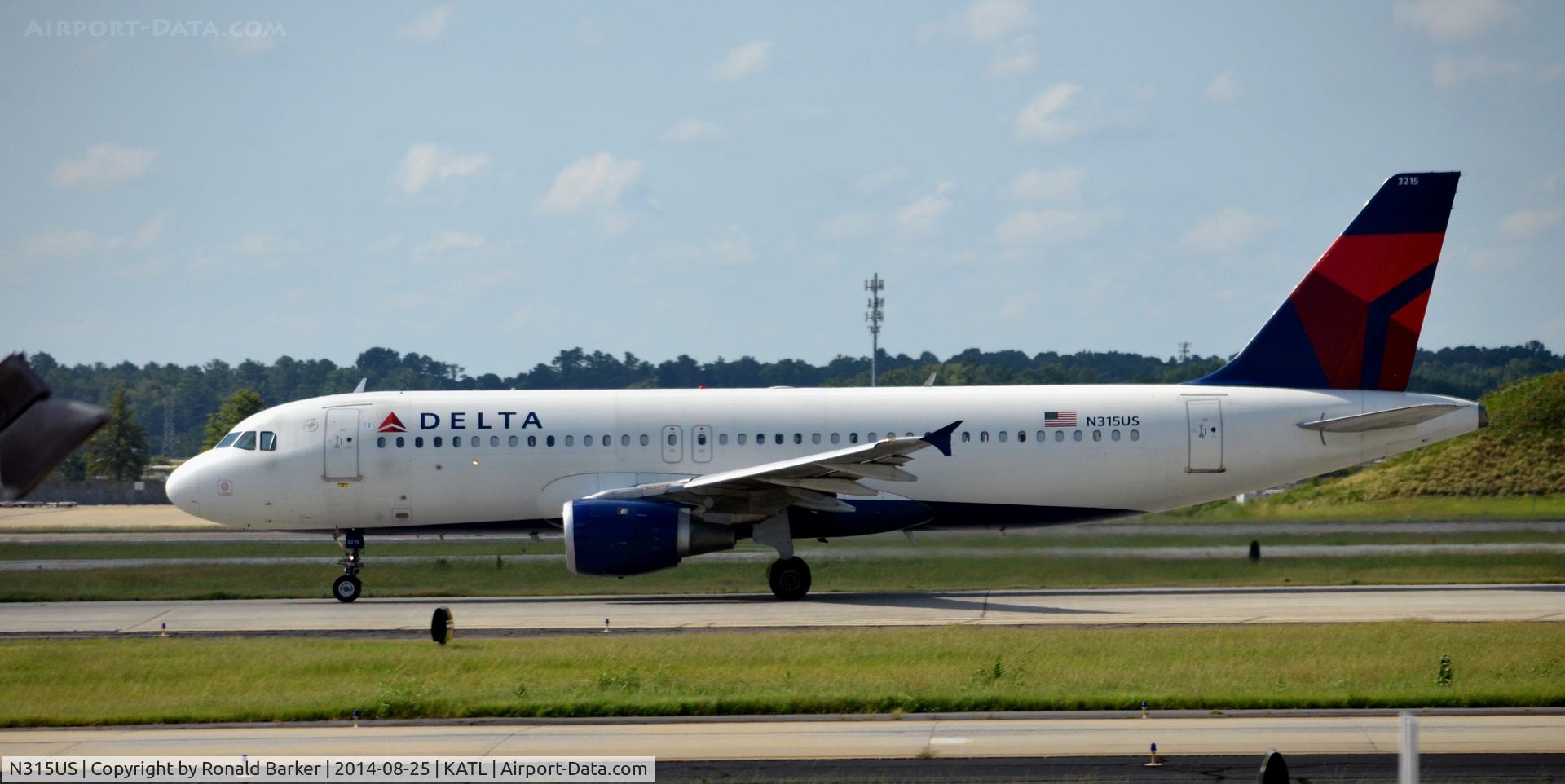 N315US, 1991 Airbus A320-211 C/N 171, Takeoff Atlanta