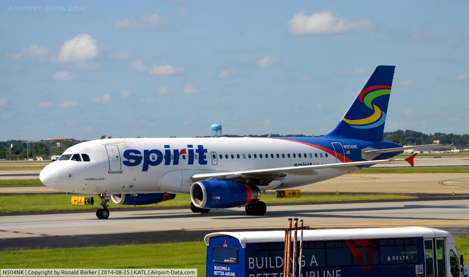 N504NK, 2005 Airbus A319-132 C/N 2473, Taxi Atlanta