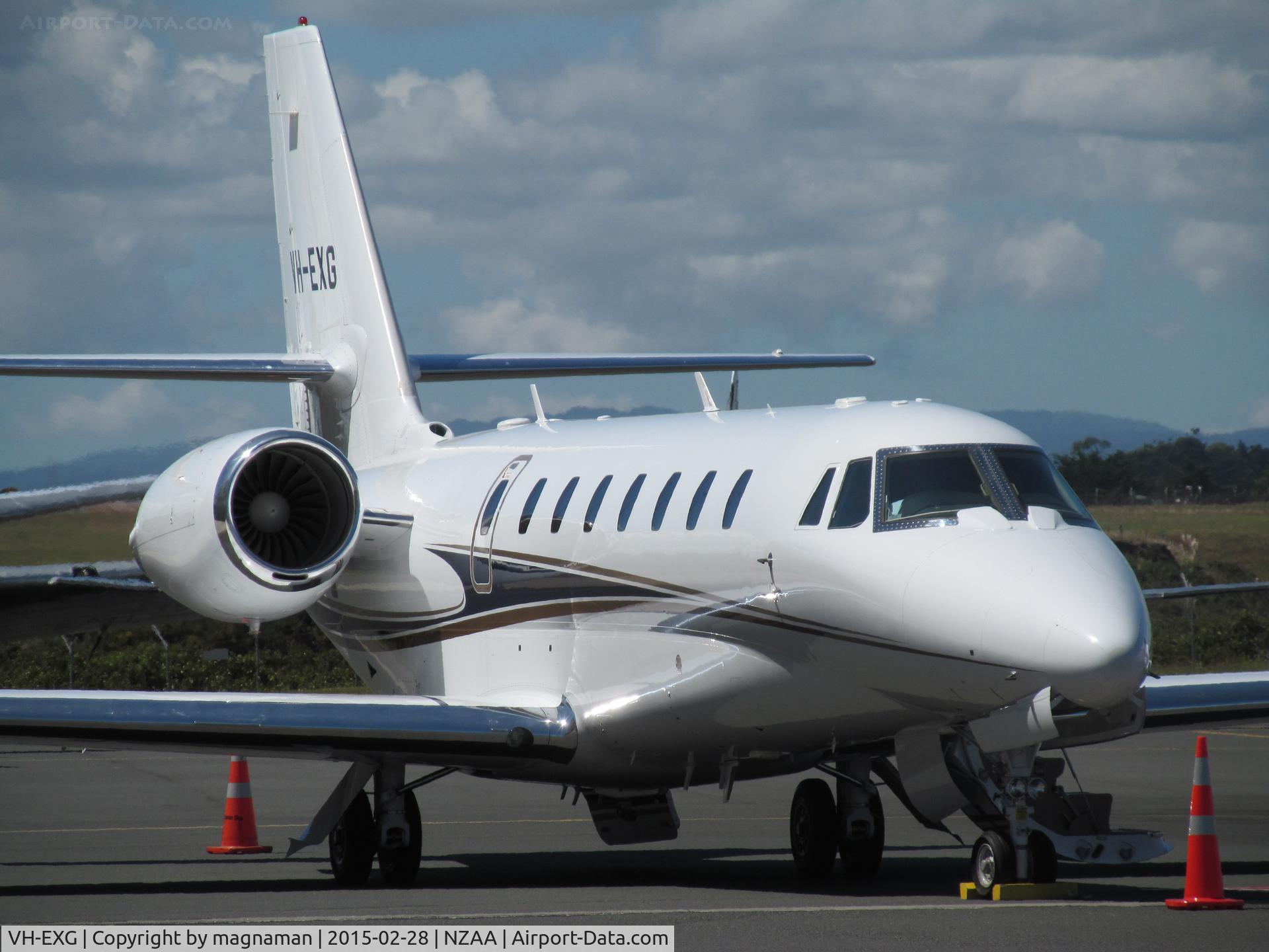 VH-EXG, 2005 Cessna 680 Citation Sovereign C/N 680-0072, close up of this meaty little beast