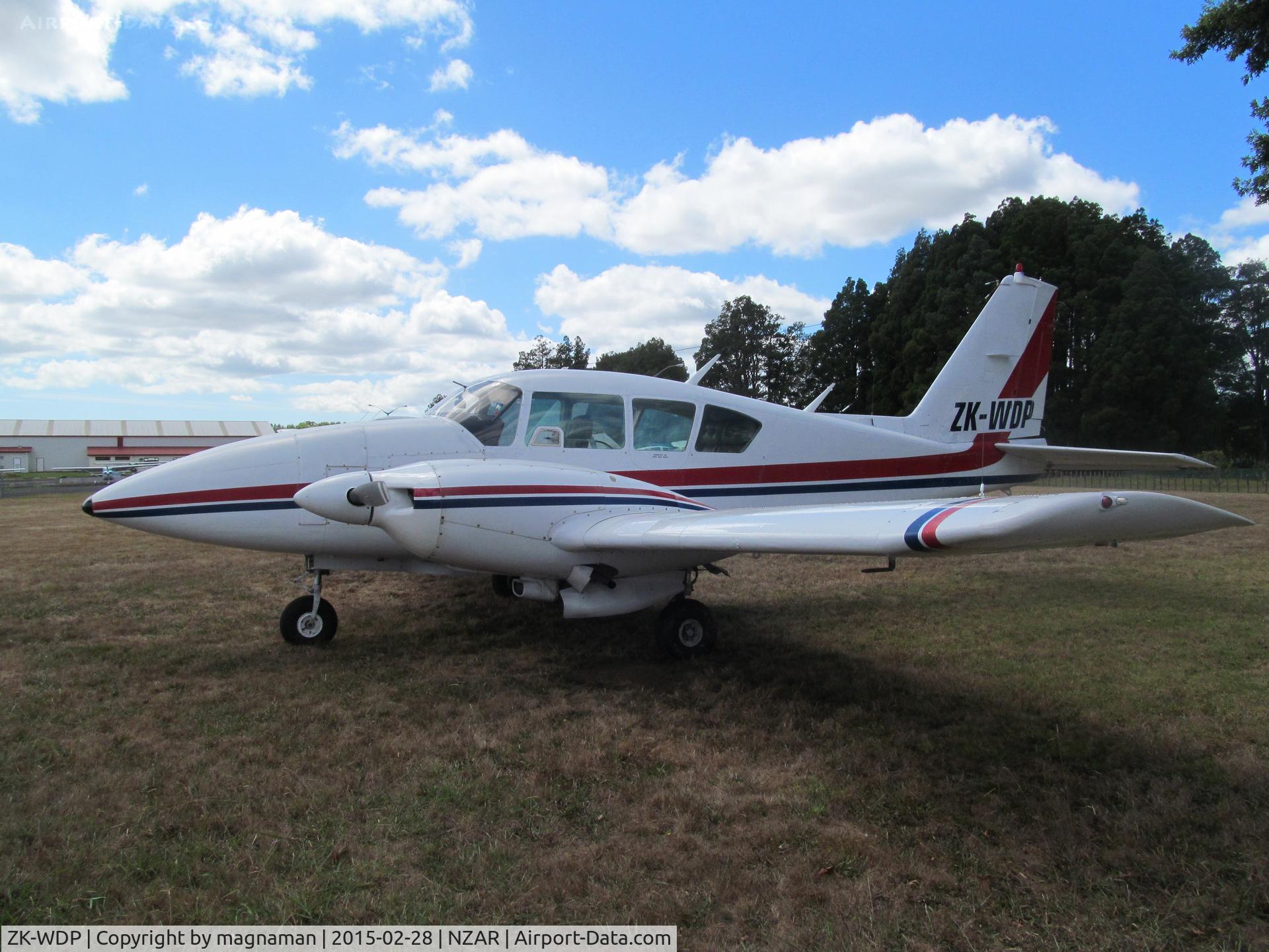 ZK-WDP, Piper PA-23-250 C/N 27-8054025, at Ardmore - a regular sight now.