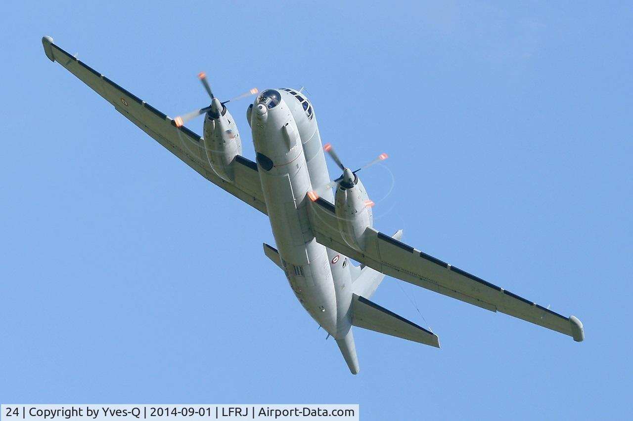 24, Dassault ATL-2 Atlantique 2 C/N 24, French naval aviation Dassault Atlantique 2 (ATL-2) , Take off rwy 26, Landivisiau naval air base (LFRJ)