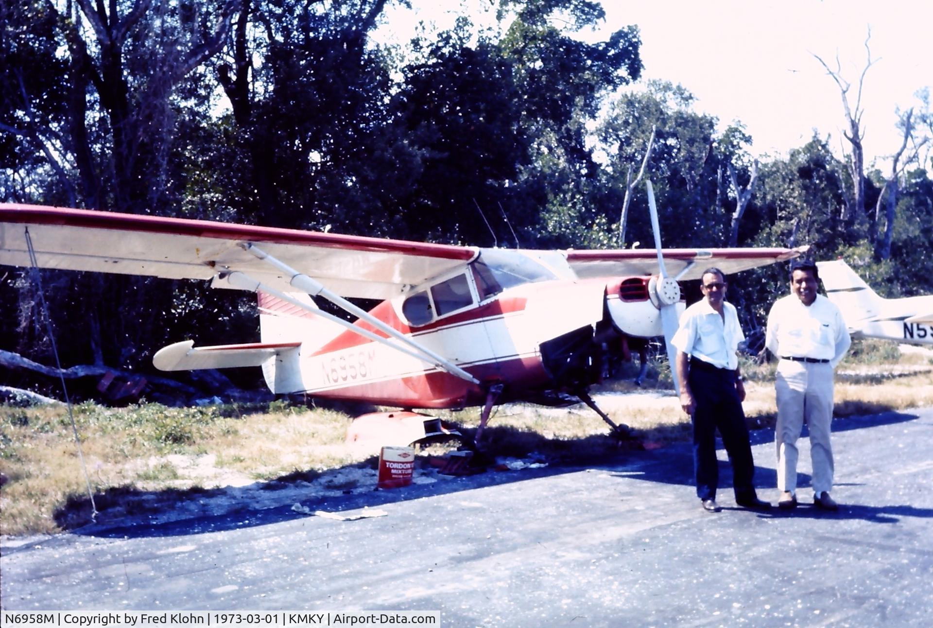 N6958M, 1948 Stinson 108-3 Voyager C/N 108-4958, March1973AnnualAtMarcoIslandFLA