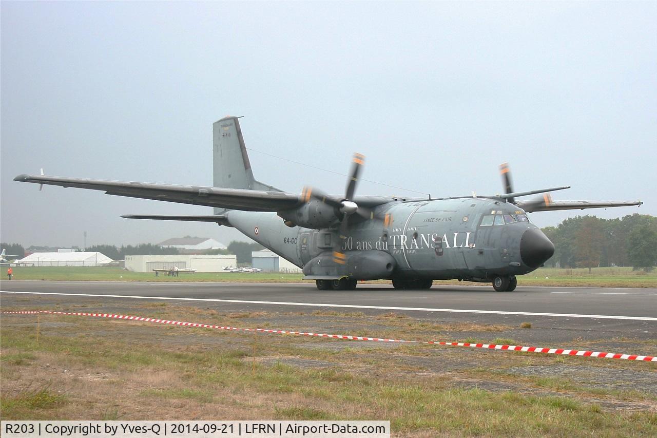 R203, Transall C-160R C/N 203, Transall C-160R  (64-GC), Taxiing to holding point, Rennes-St Jacques airport (LFRN-RNS) Air show 2014