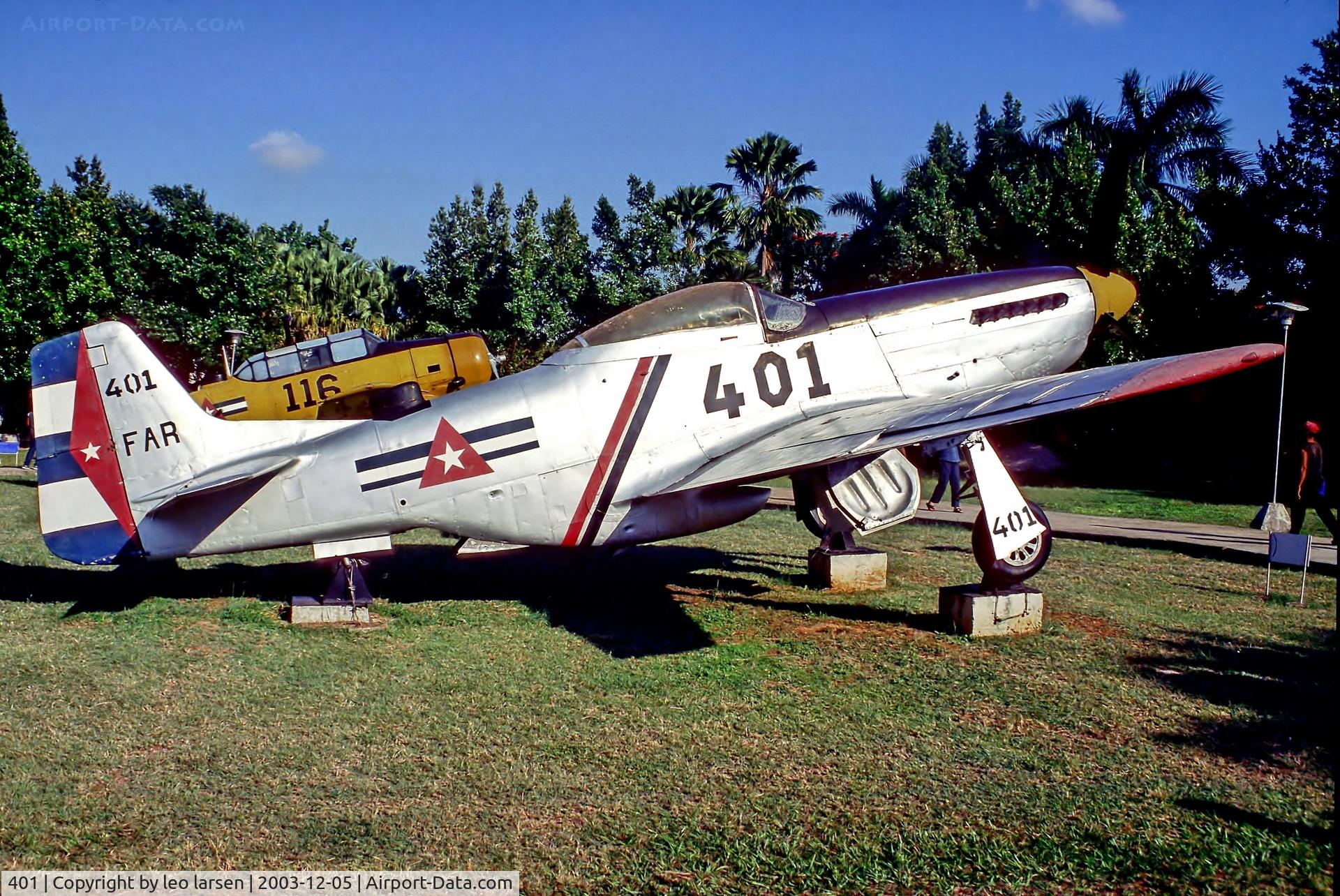 401, North American P-51D Mustang C/N 122-41045, Museo del Aire Havana 5.12.03