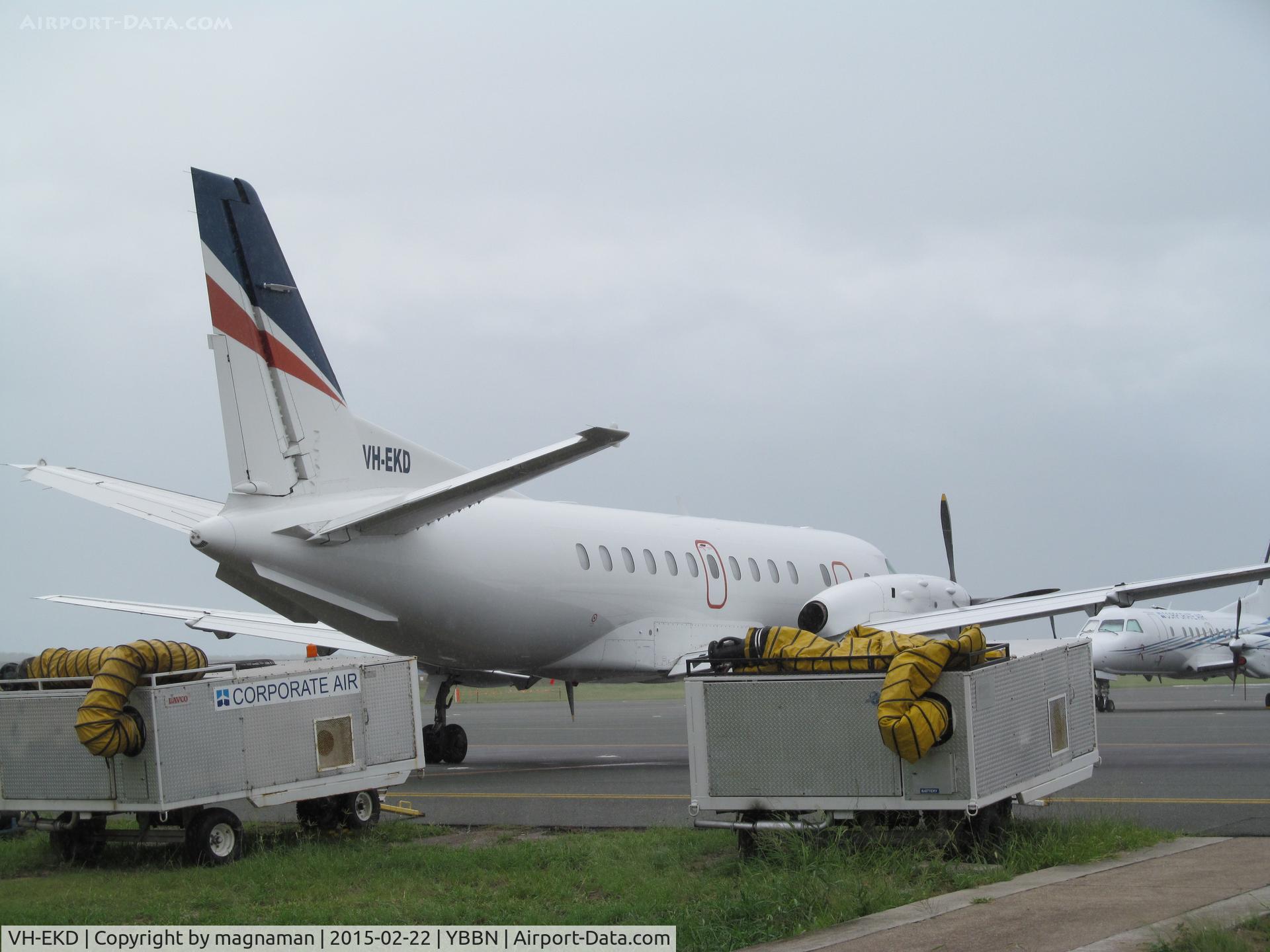 VH-EKD, 1989 Saab 340A C/N 340A-155A, A few of these on the GA ramp today