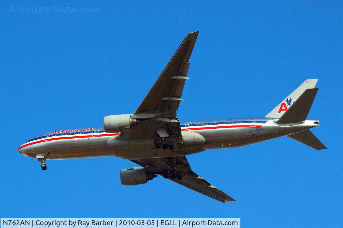 N762AN, 2002 Boeing 777-223 C/N 31479, Boeing 777-223ER [31479] (American Airlines) Home~G 05/03/2010. On approach 27R