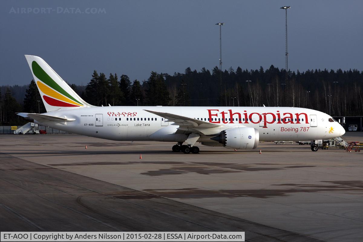 ET-AOO, 2012 Boeing 787-8 Dreamliner C/N 34743, Parked at ramp R.