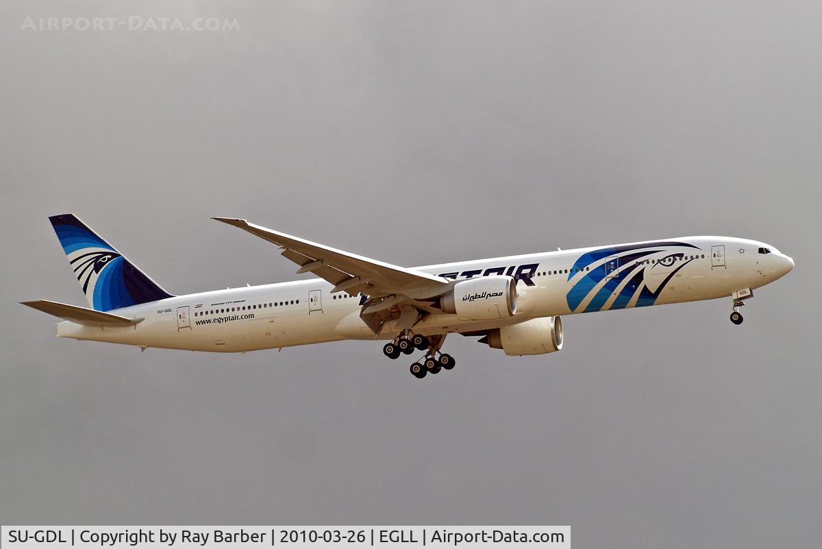 SU-GDL, 2010 Boeing 777-36N/ER C/N 38284, SU-GDL  Boeing 777-36NER [38284] (Egypt Air) Home~G 26/03/2010. On approach 27L.