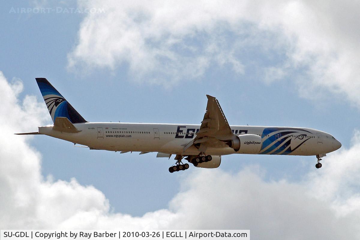 SU-GDL, 2010 Boeing 777-36N/ER C/N 38284, SU-GDL  Boeing 777-36NER [38284] (Egypt Air) Home~G 26/03/2010. On approach 27L.