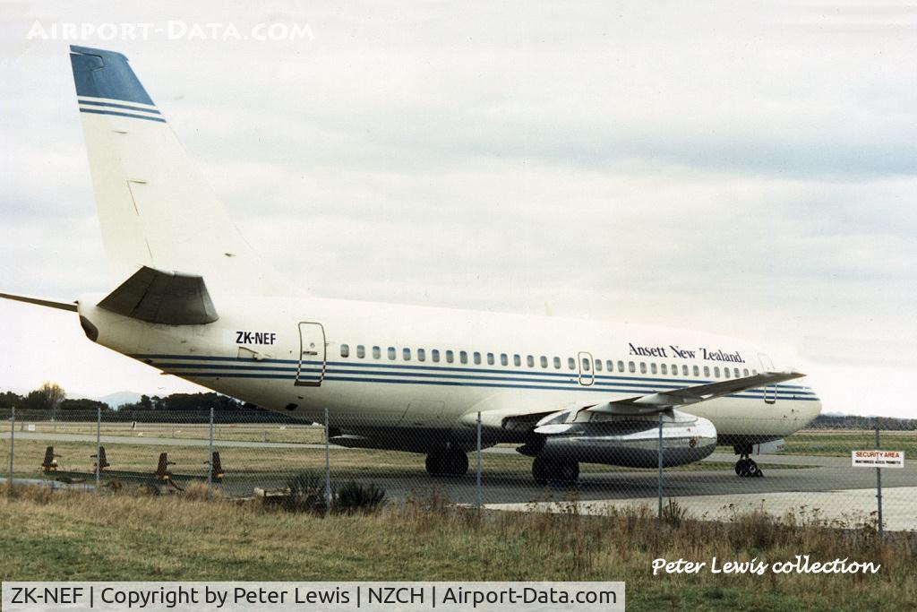 ZK-NEF, 1981 Boeing 737-2U9 C/N 22575, Bilmans Management Ltd., Christchurch (t/a Ansett NZ)