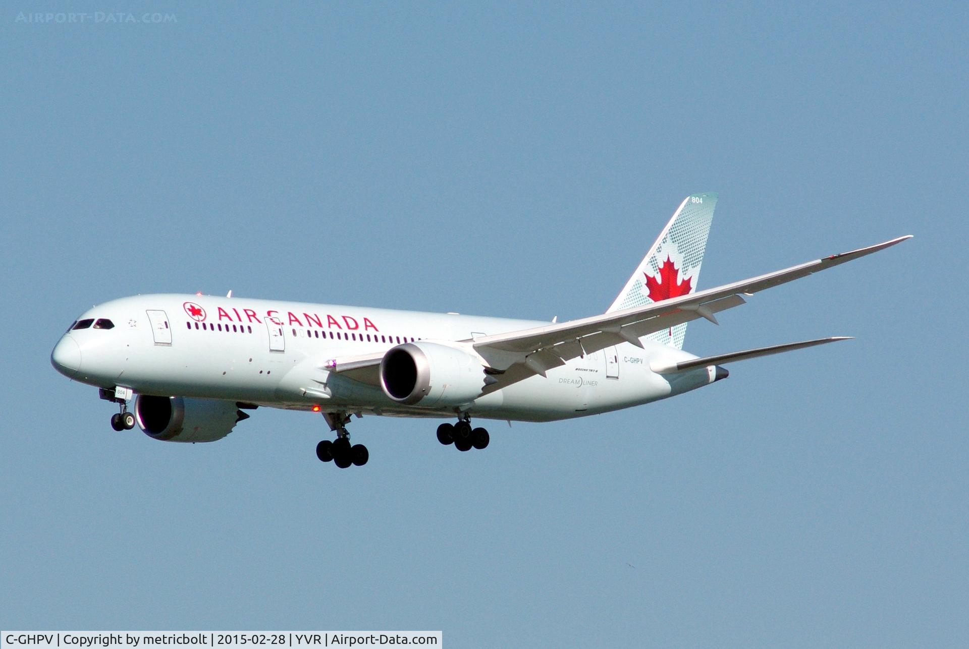 C-GHPV, 2014 Boeing 787-8 Dreamliner C/N 35260, Arrival at YVR