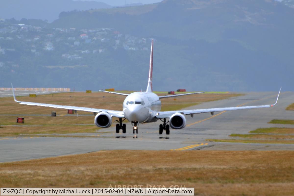 ZK-ZQC, 2009 Boeing 737-838 C/N 34202, At Wellington