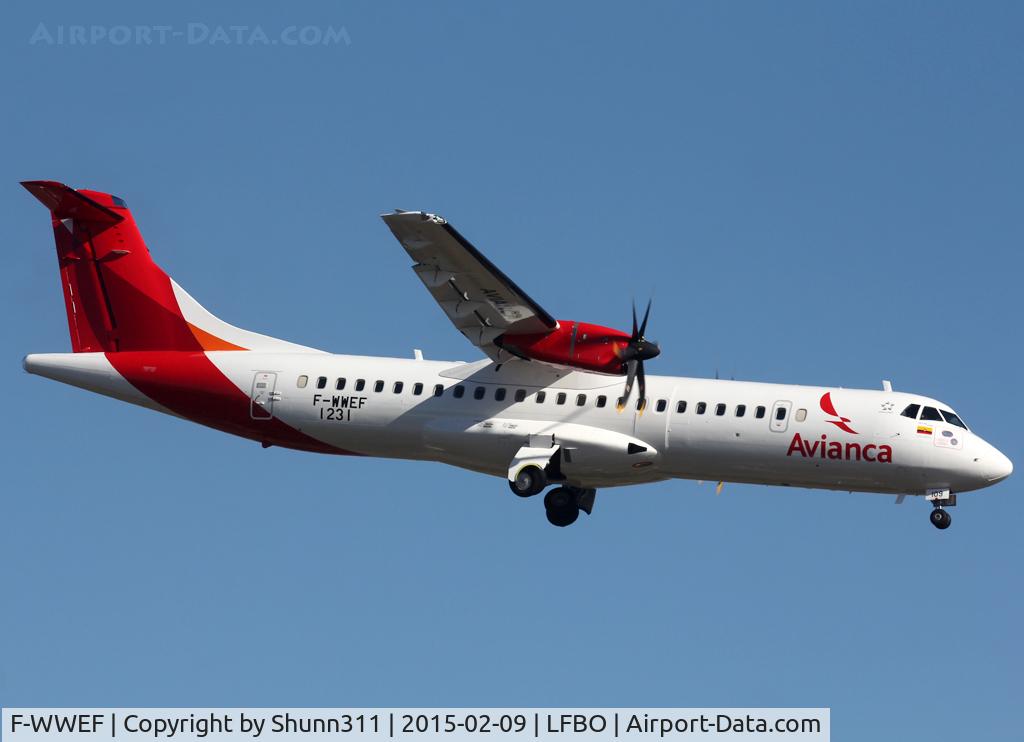 F-WWEF, 2015 ATR 72-212A C/N 1231, C/n 1231 - To be HK-5109