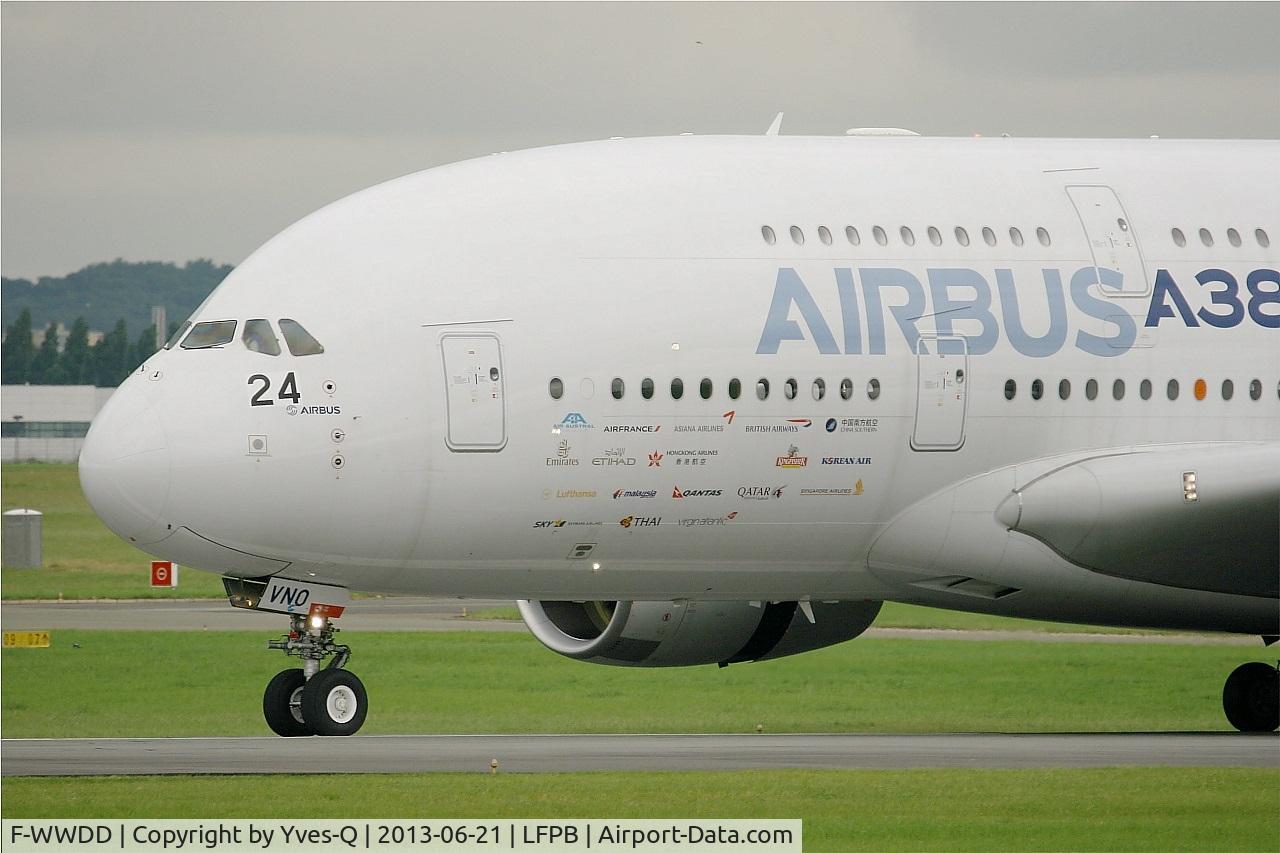 F-WWDD, 2005 Airbus A380-861 C/N 004, Airbus A380-861, Take off Rwy 21, Paris-Le Bourget (LFPB-LBG) Air Show 2013