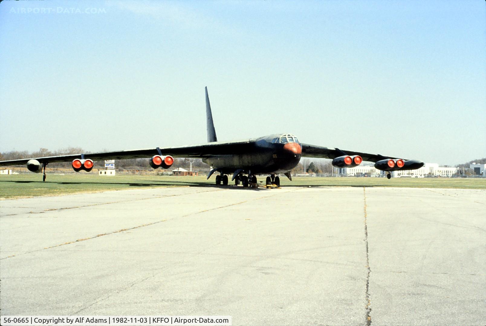56-0665, 1956 Boeing B-52D-30-BW Stratofortress C/N 464036, At the USAF Museum in 1982.