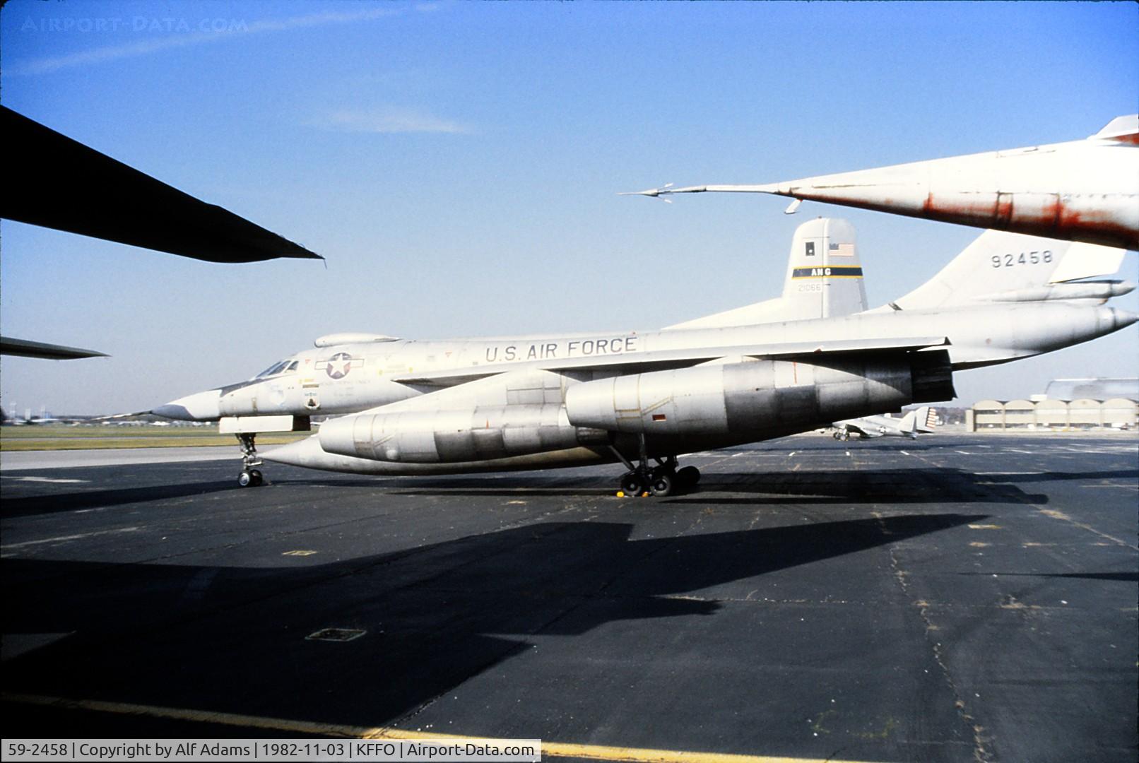 59-2458, 1959 Convair B-58A Hustler C/N 61, At the USAF Museum in 1982.