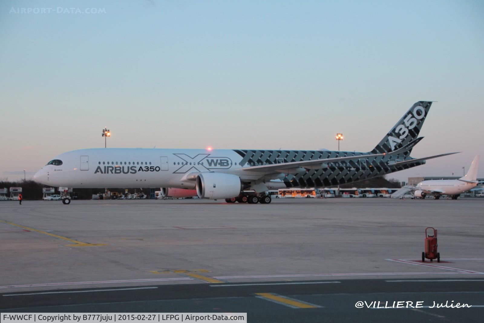 F-WWCF, 2013 Airbus A350-941 C/N 002, at CDG