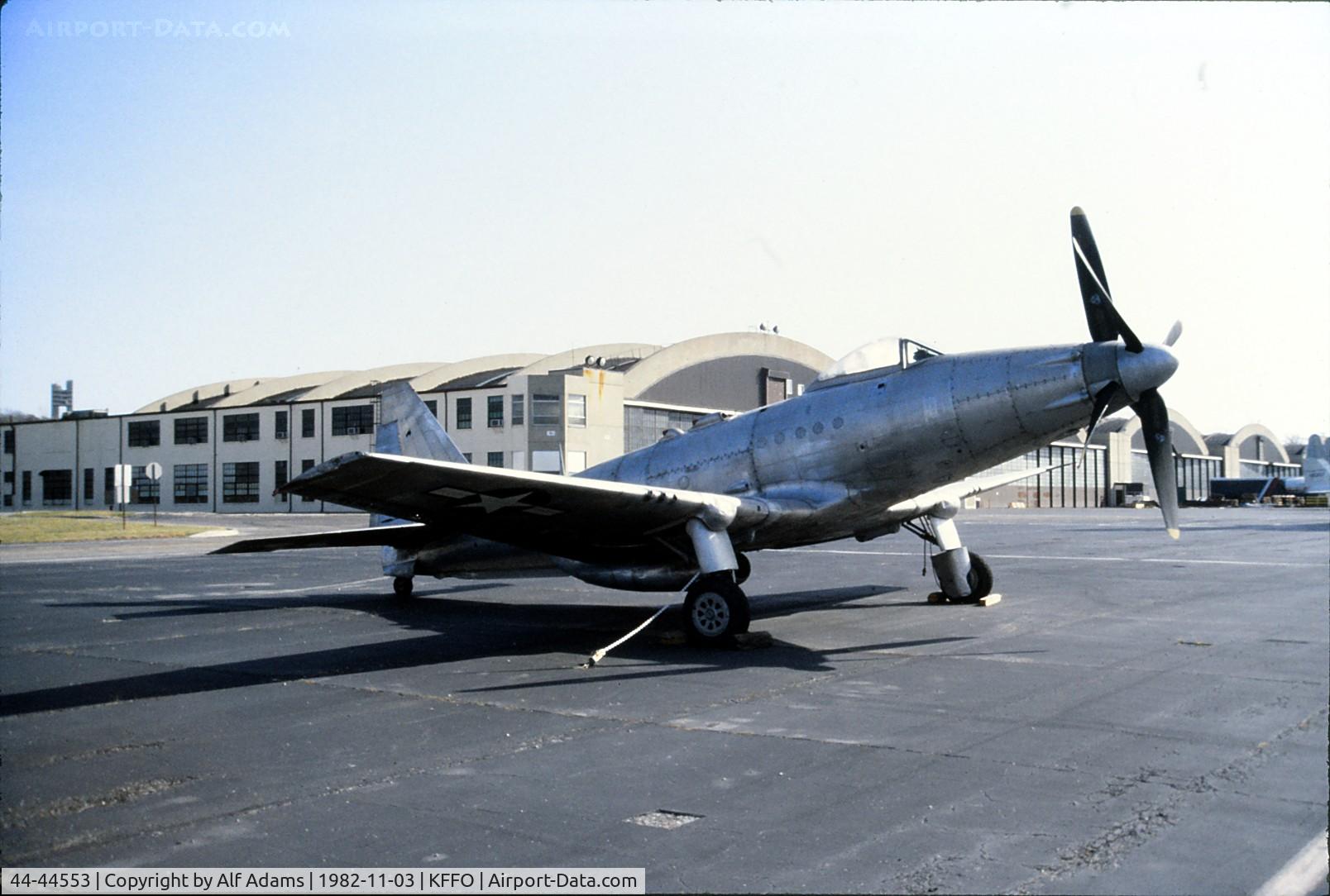 44-44553, 1944 Fisher P-75A Eagle C/N 5, At the USAF Museum in 1982.