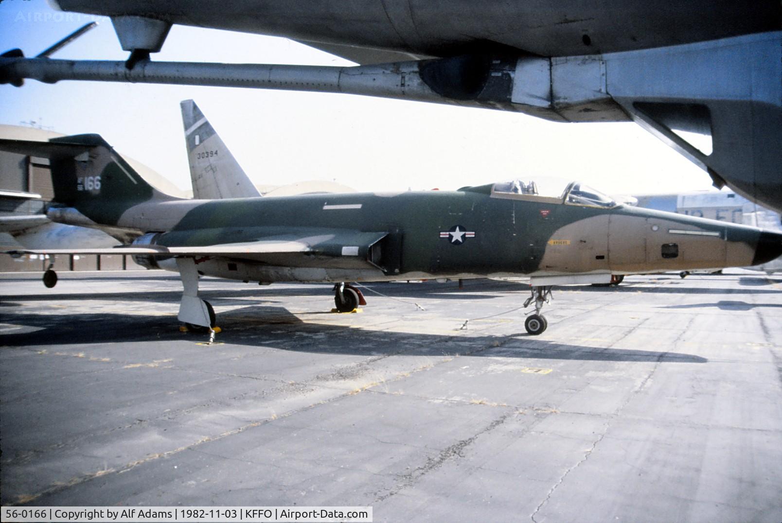 56-0166, 1956 McDonnell RF-101C Voodoo C/N 127, At the USAF Museum in 1982.