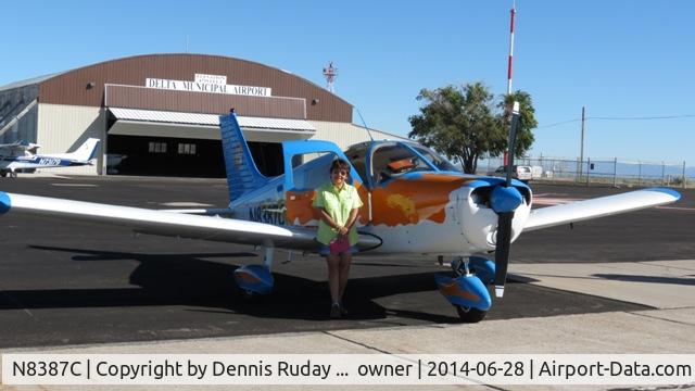 N8387C, 1976 Piper PA-28-140 Cherokee C/N 28-7625110, Fuel stop at Delta,UT on way to West Yellowstone July 2014