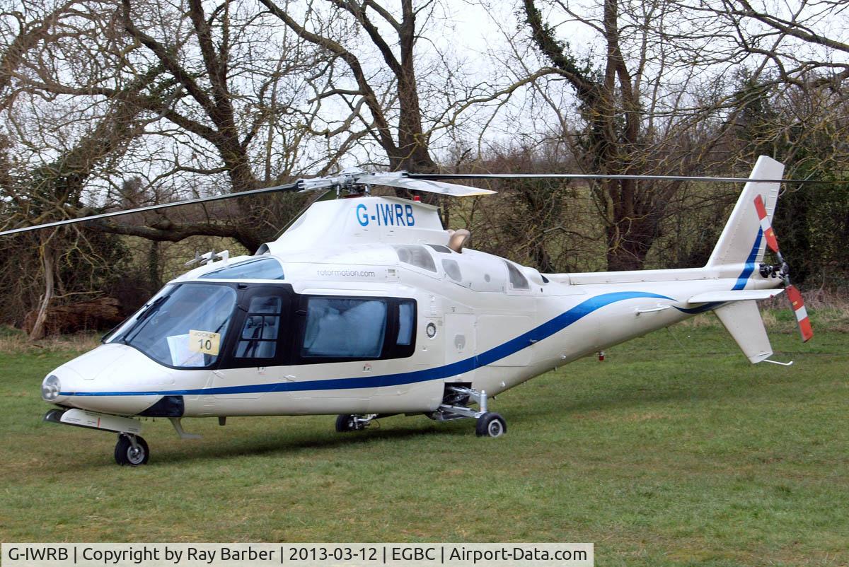 G-IWRB, 1987 Agusta A-109A-2 C/N 7386, Agusta A.109A-2 [7386] Cheltenham~G 12/03/2013