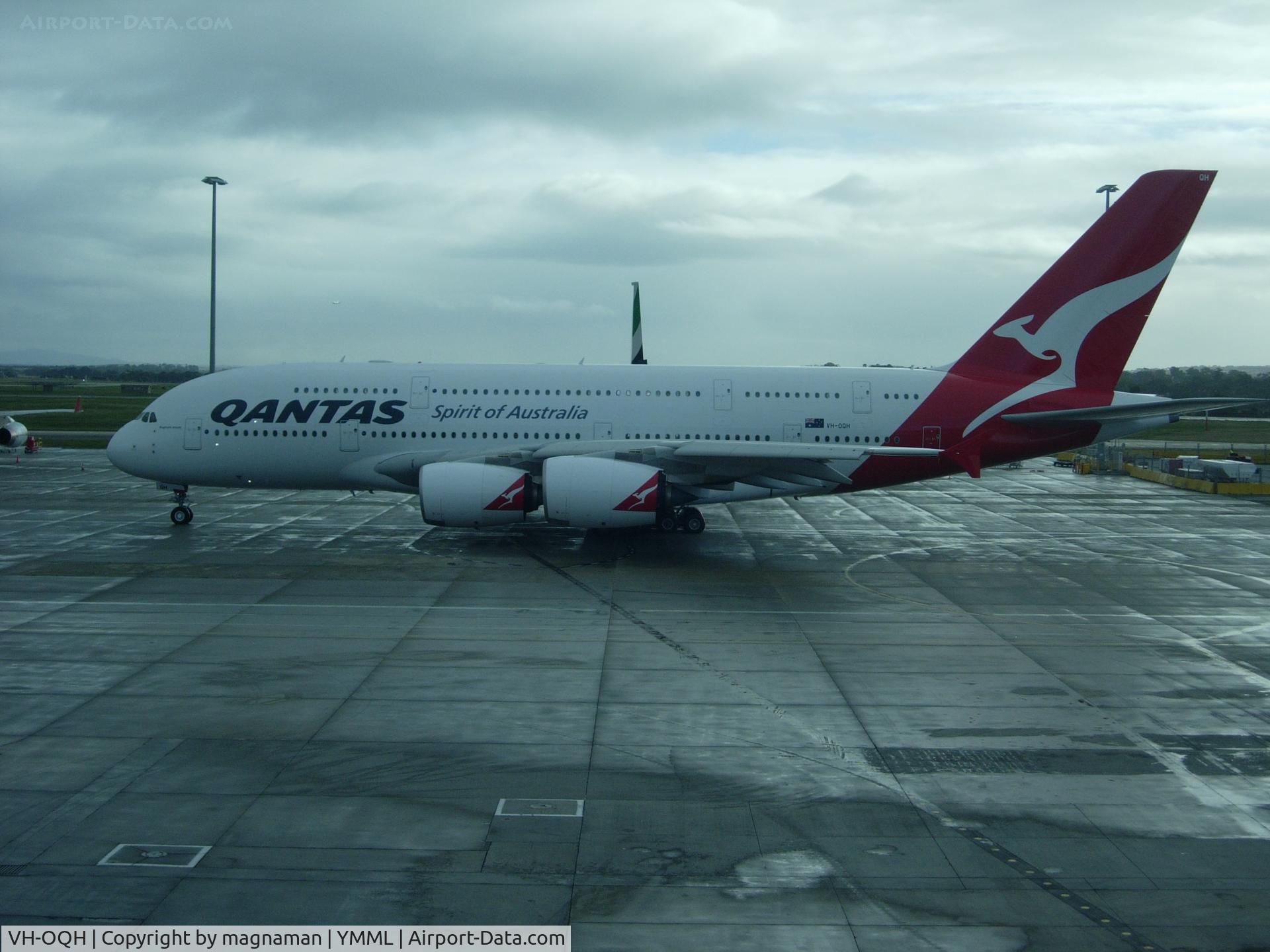 VH-OQH, 2009 Airbus A380-842 C/N 050, our flight from Singapore