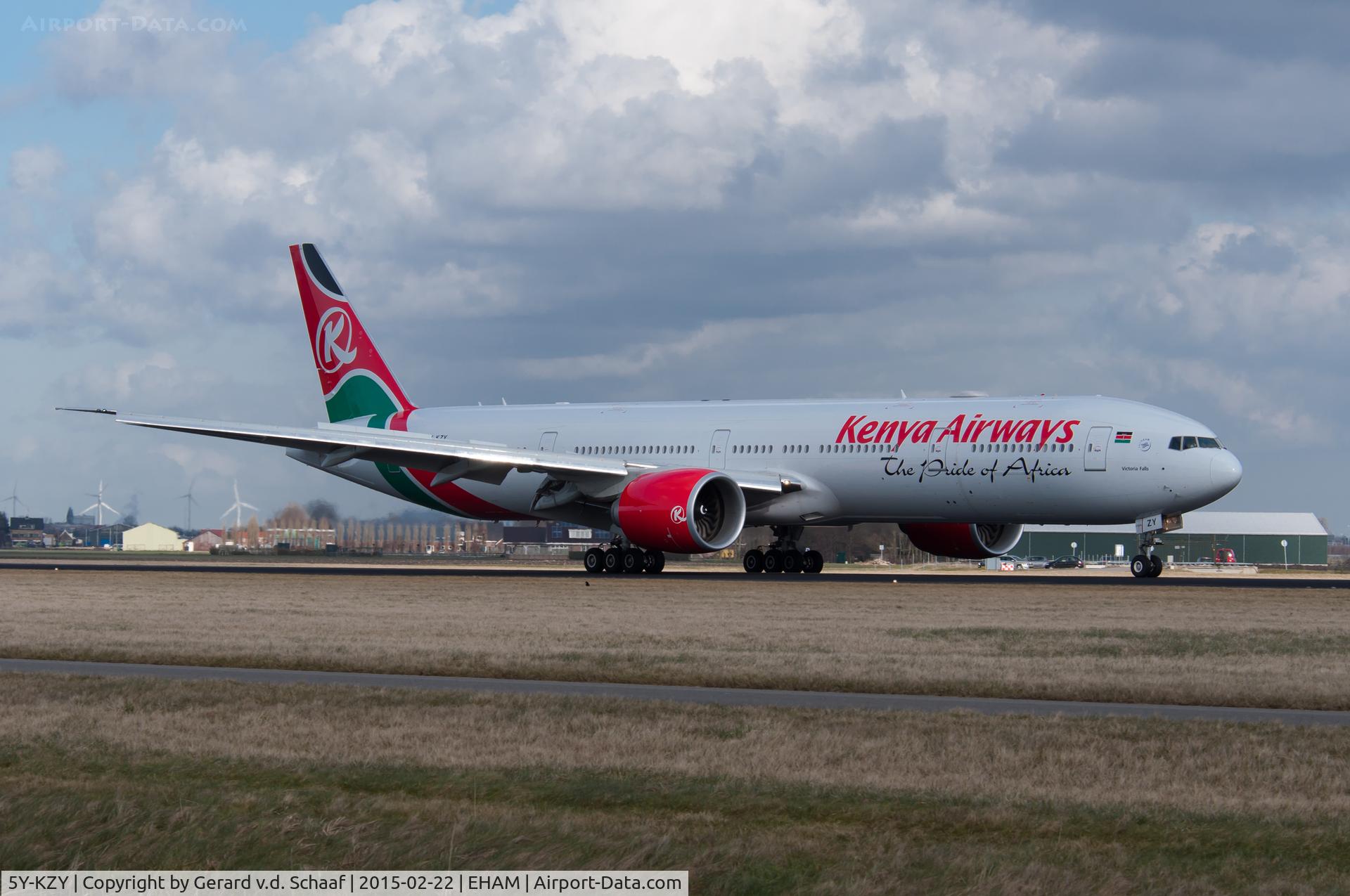 5Y-KZY, 2014 Boeing 777-36N/ER C/N 41819, Schiphol, February 2015