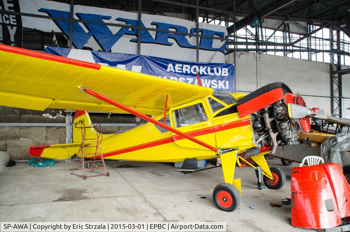 SP-AWA, Yakovlev Yak-12A C/N 30128, Taken in the glider hangar, that belongs to Warsaw Aeroclub.