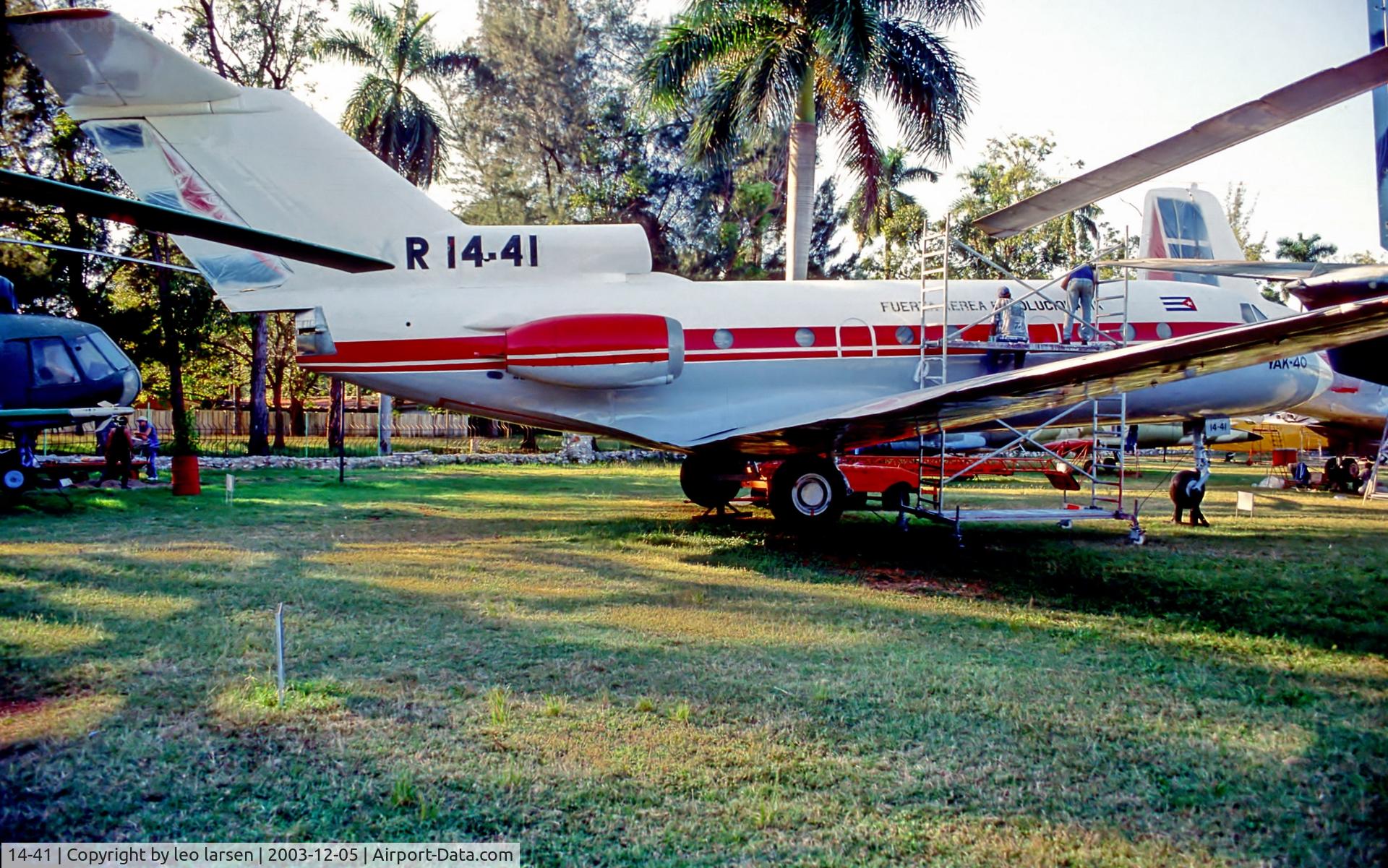 14-41, 1976 Yakovlev Yak-40 C/N 9631049, Museo del Aire Havana 5.12.03