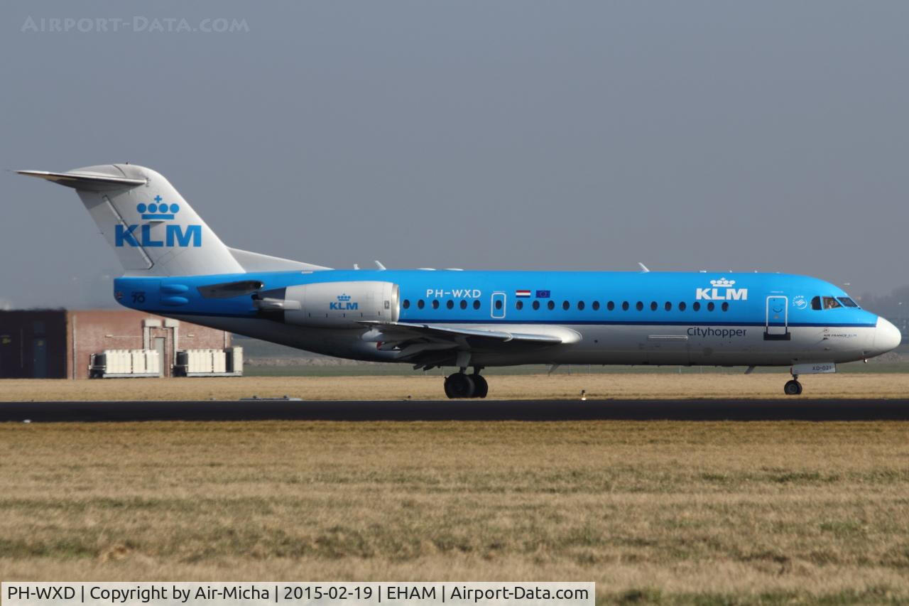 PH-WXD, 1995 Fokker 70 (F-28-0070) C/N 11563, KLM Cityhopper