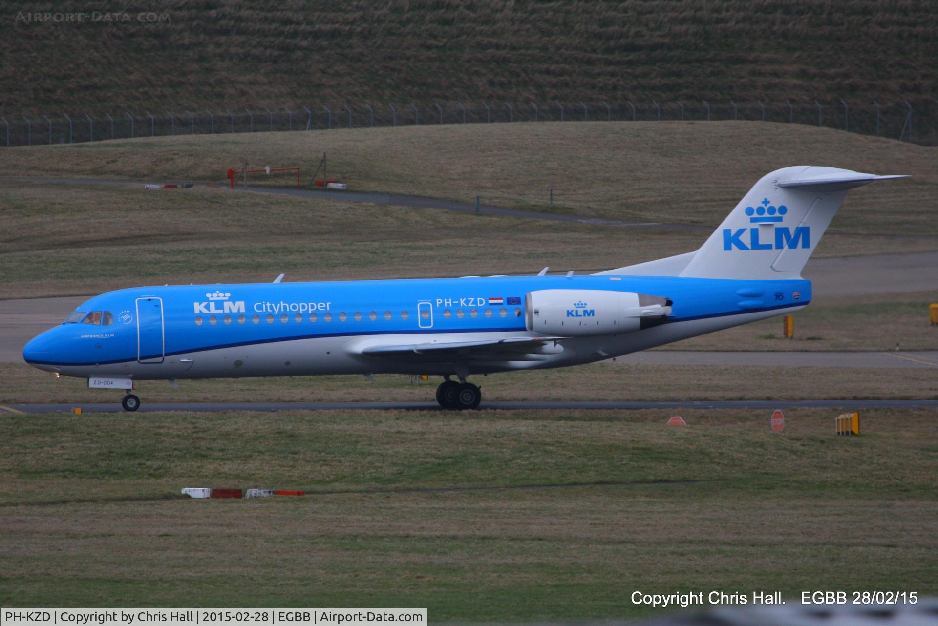 PH-KZD, 1997 Fokker 70 (F-28-0070) C/N 11582, KLM Cityhopper
