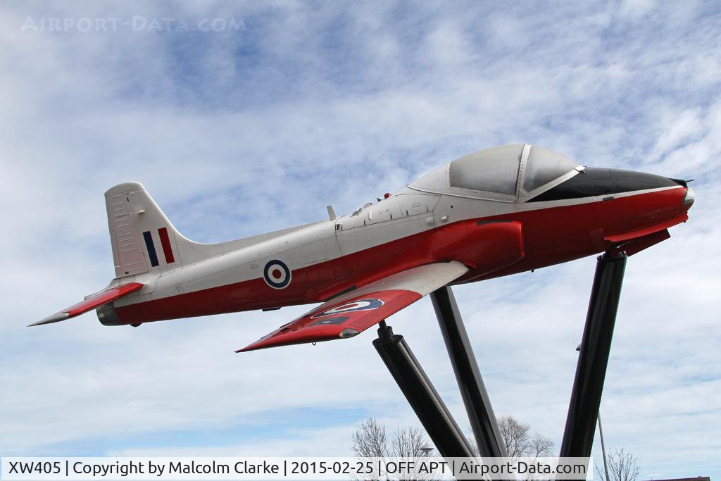 XW405, 1971 BAC 84 Jet Provost T.5A C/N EEP/JP/1027, BAC 84 Jet Provost T.5A now displayed at Hartlepool College campus. February 25th 2015. See http://www.hartlepoolfe.ac.uk/collegesaircrafttakesskies/