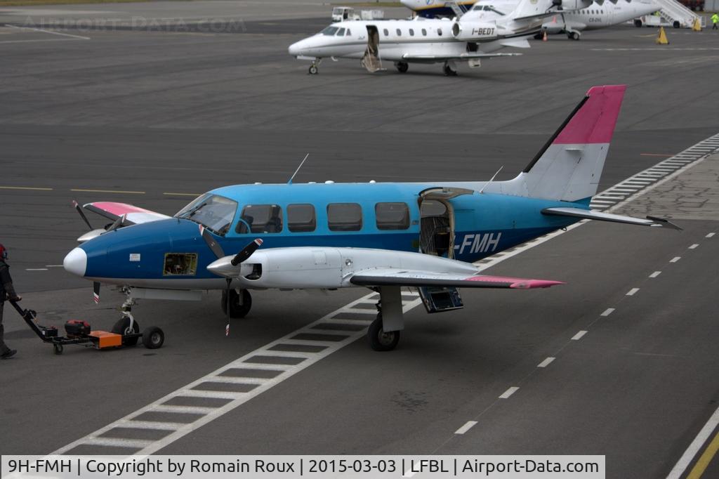 9H-FMH, 1975 Piper PA-31-350 Navajo Chieftain Chieftain C/N 31-7552075, Parked in IMAO