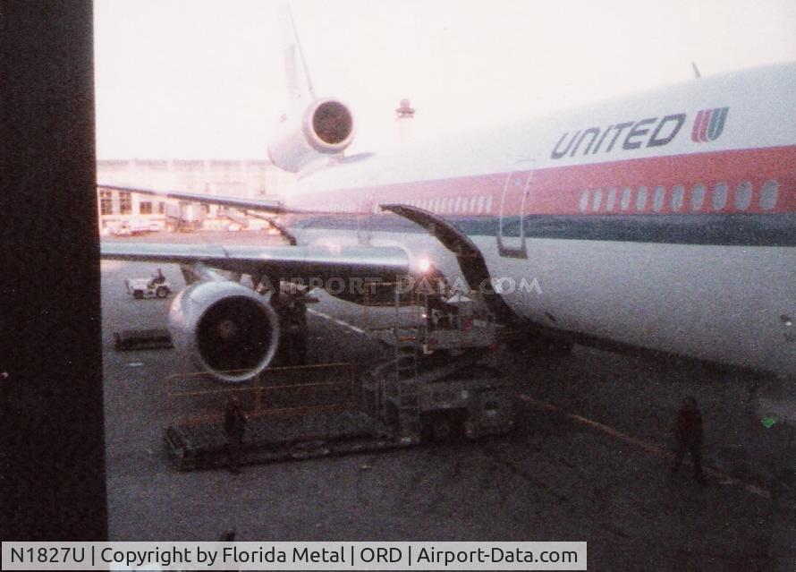 N1827U, 1975 McDonnell Douglas MD-10-10F C/N 46626, 1988 Chicago O'Hare