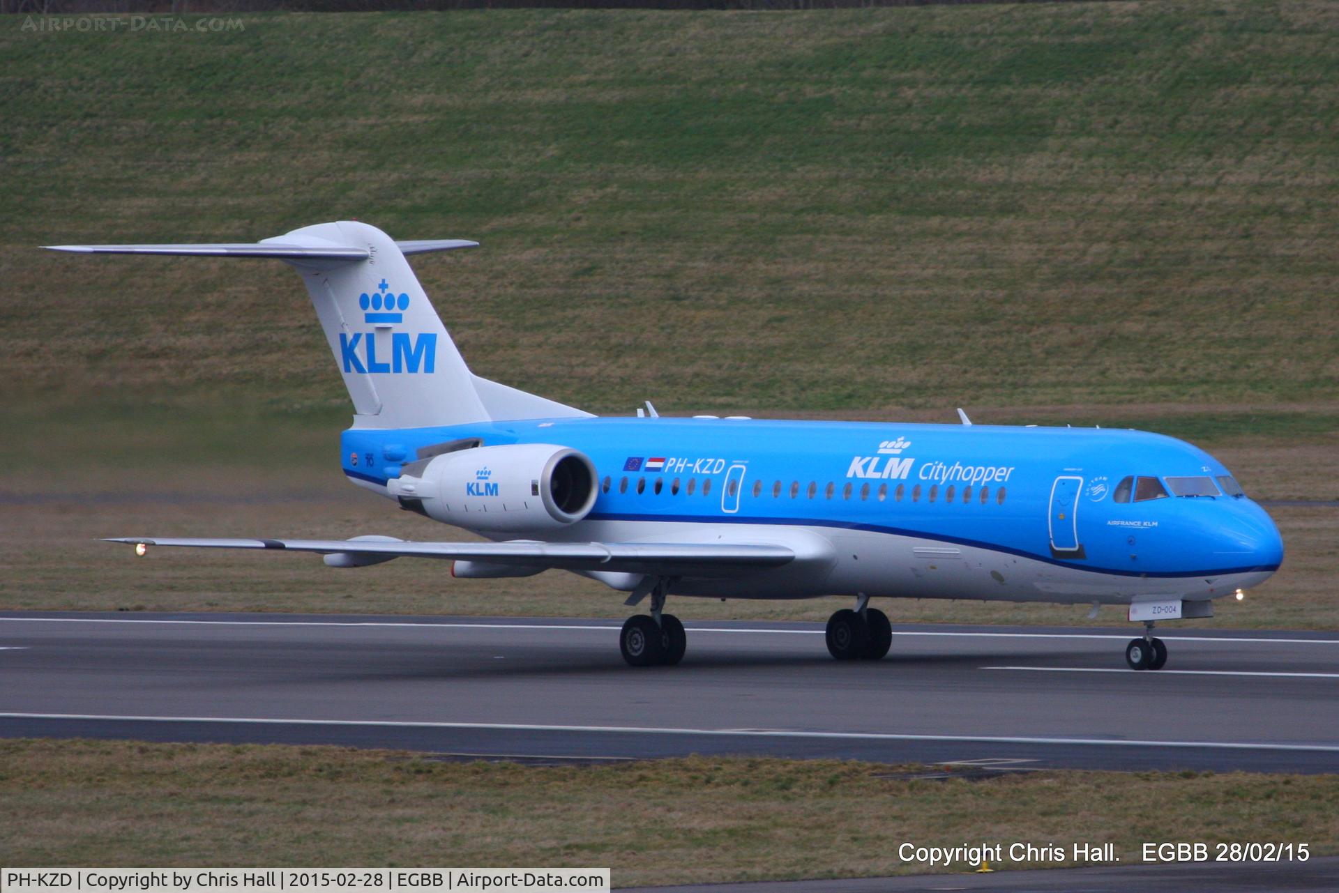 PH-KZD, 1997 Fokker 70 (F-28-0070) C/N 11582, KLM Cityhopper