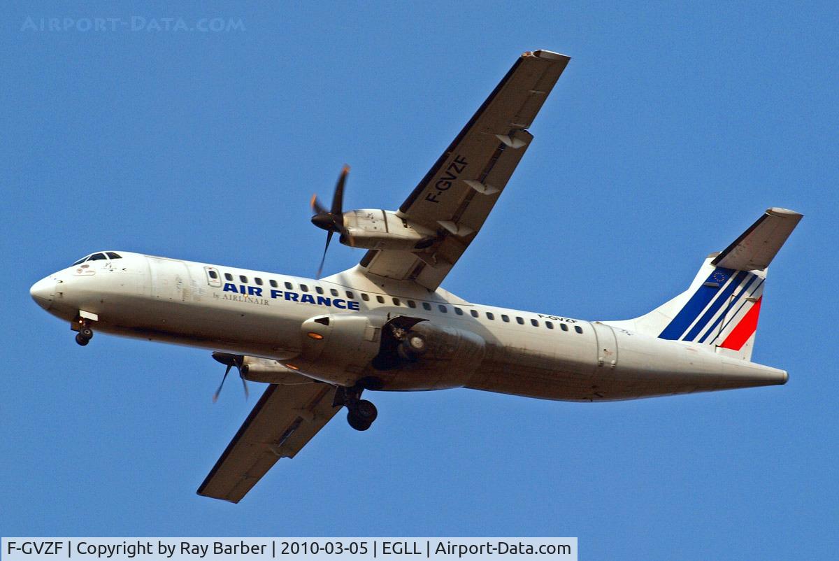 F-GVZF, 1995 ATR 72-212 C/N 461, Aerospatiale ATR-72-212 [461] (Airlinair) Home~G 05/03/2010. On approach 27R.