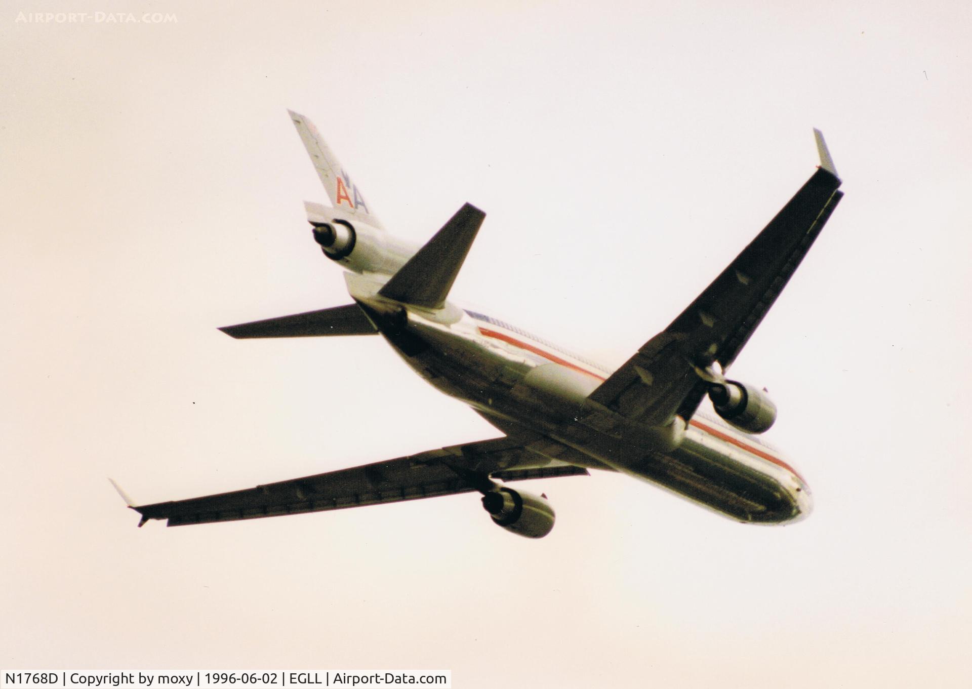 N1768D, 1992 McDonnell Douglas MD-11F C/N 48436, McDonnell Douglas MD-11 participating in the Heathrow 50th anniversary flypast.