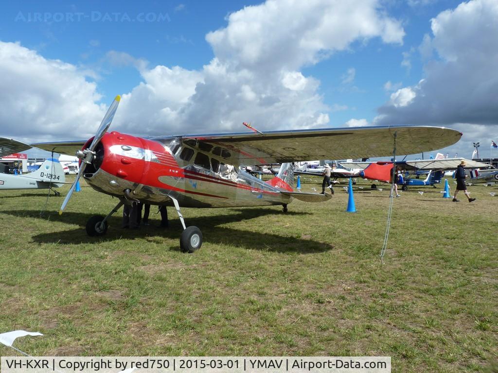 VH-KXR, 1952 Cessna 195 C/N 7872, Immaculate Cessna 195 VH-KXR at Avalon 2015