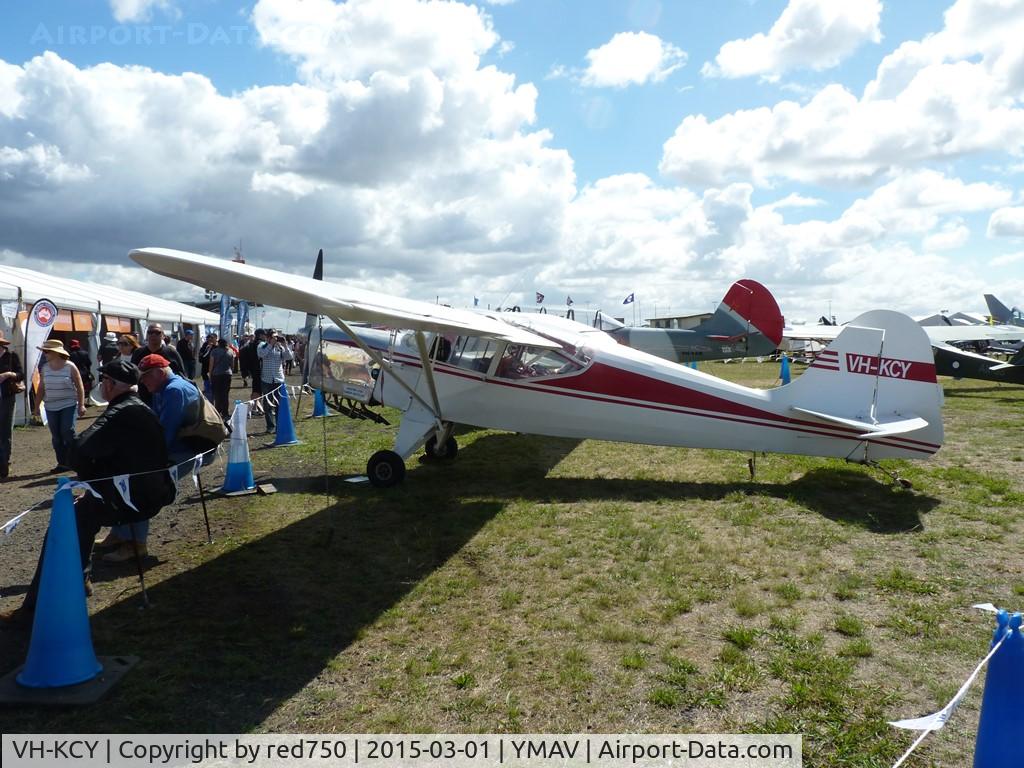 VH-KCY, 1957 Auster J-5G Autocar C/N 3267, Auster VH-KCY on static display at Avalon 2015