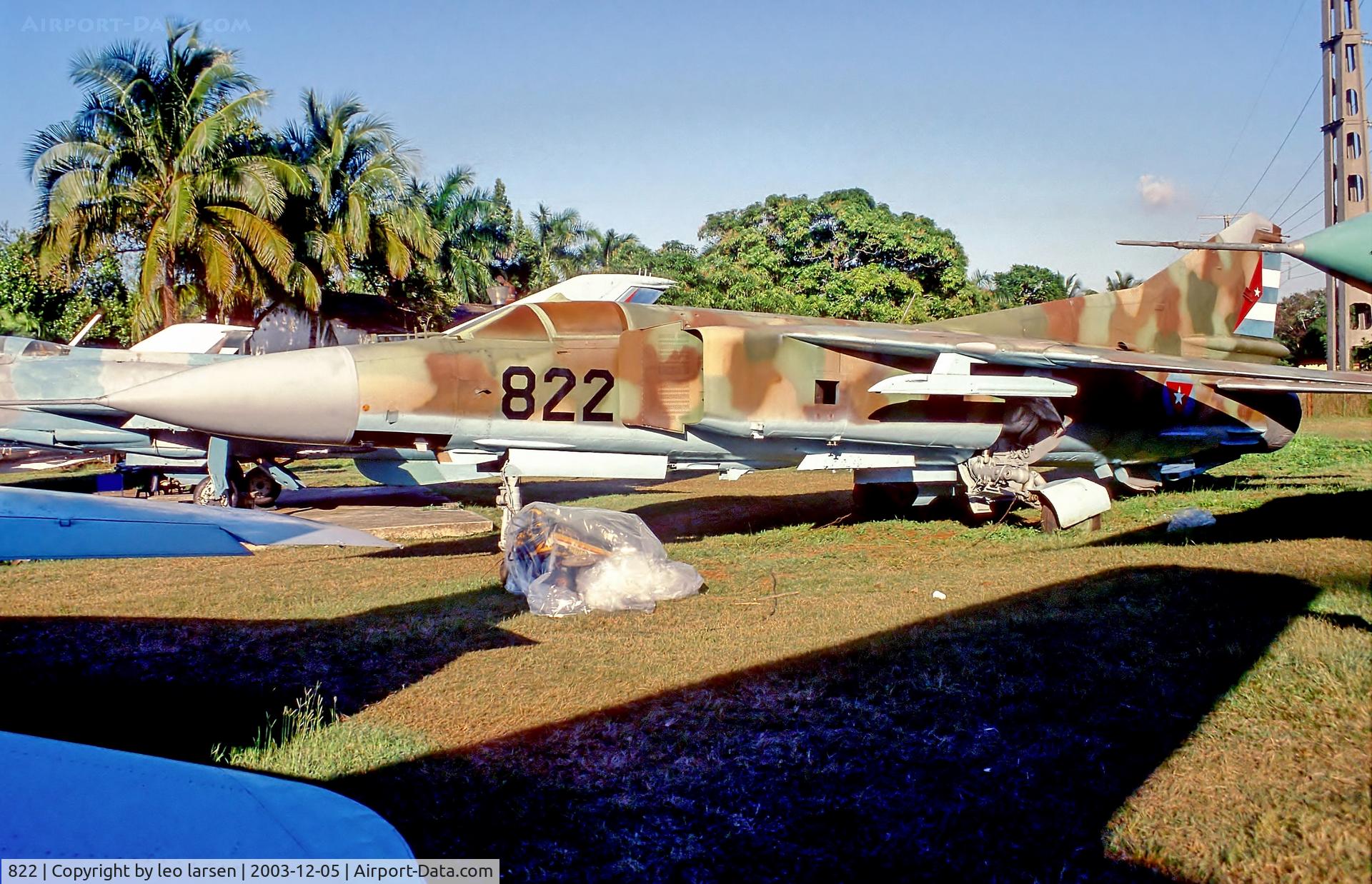 822, Mikoyan-Gurevich MiG-23MF C/N 0390213710, Museo del Aire Havana 5.12.03