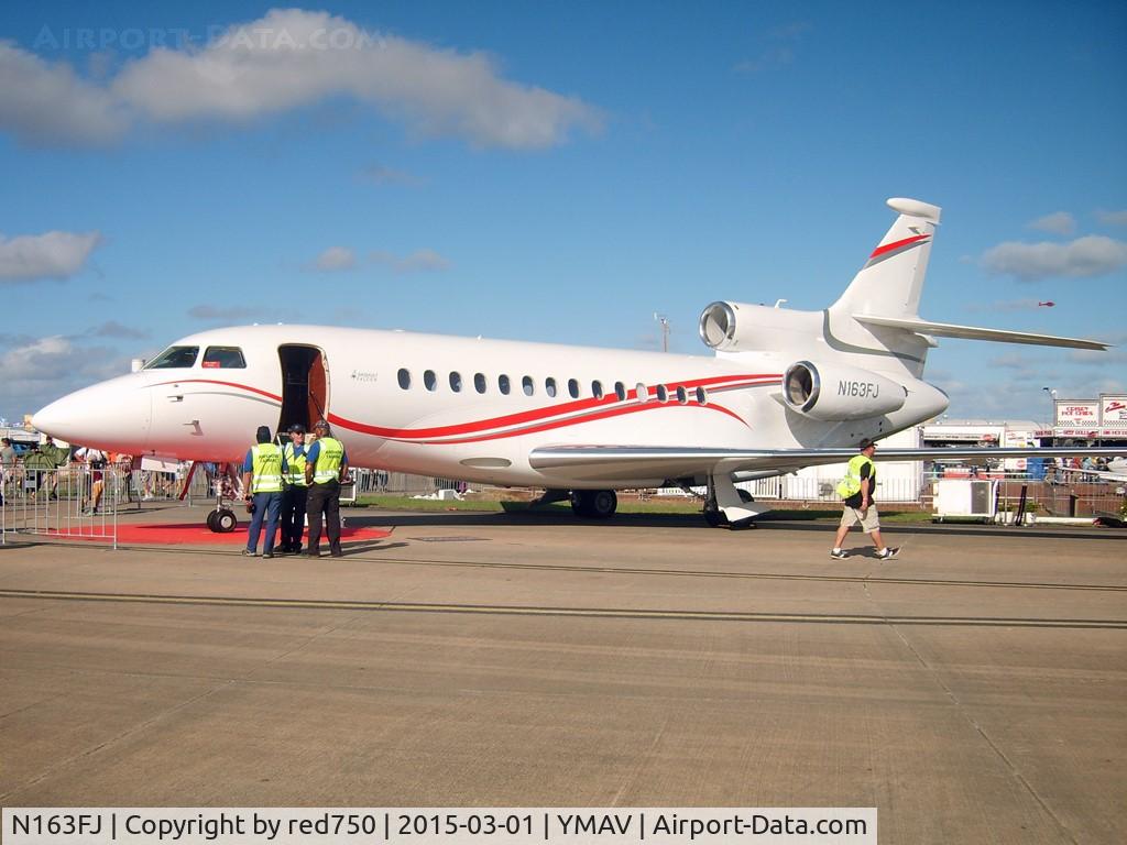 N163FJ, 2011 Dassault Falcon 7X C/N 163, Dassault Falcon N163FJ at Avalon 2015