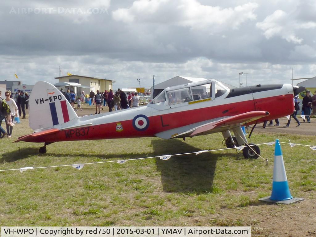 VH-WPO, 1952 De Havilland DHC-1 Chipmunk T.10 C/N C1/0720, De Havilland Chipmunk VH-WPO at Avalon 20105