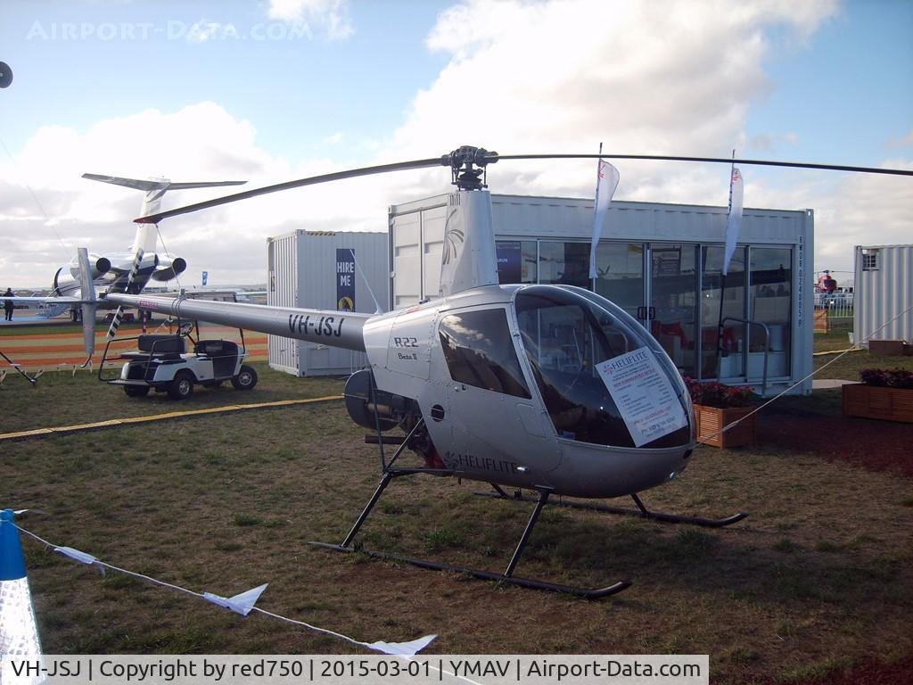 VH-JSJ, 2014 Robinson R22 C/N 4656, Robinson R22 VH-JSJ at Avalon 2015