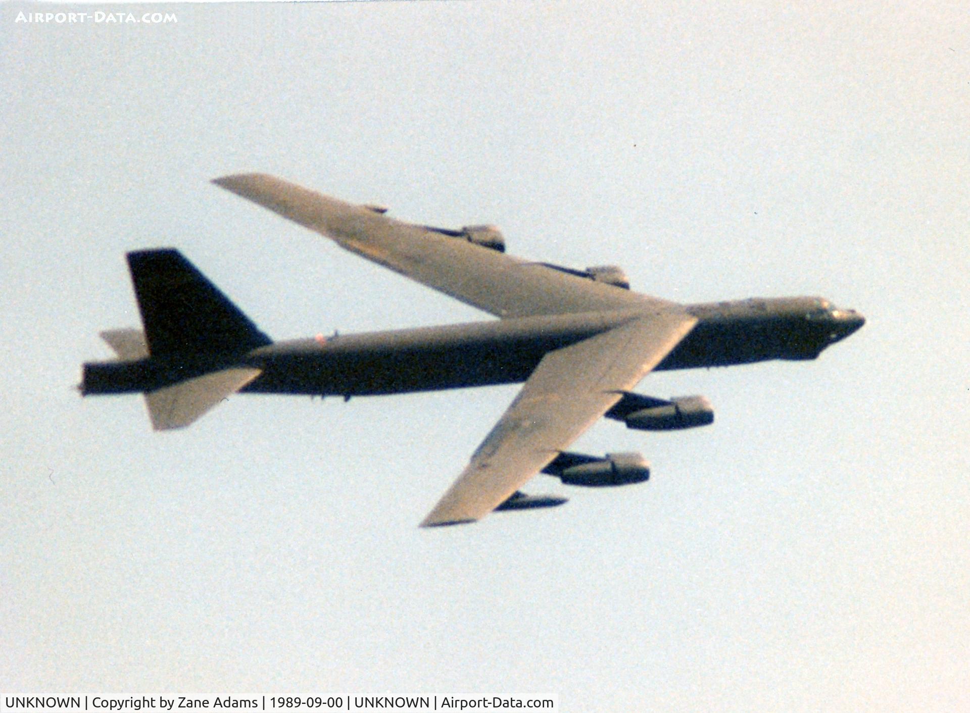 UNKNOWN, Boeing B-52G Stratofortress C/N Unknown, B-52 from Carswell AFB making a flyby at Meacham Field Airshow 1989