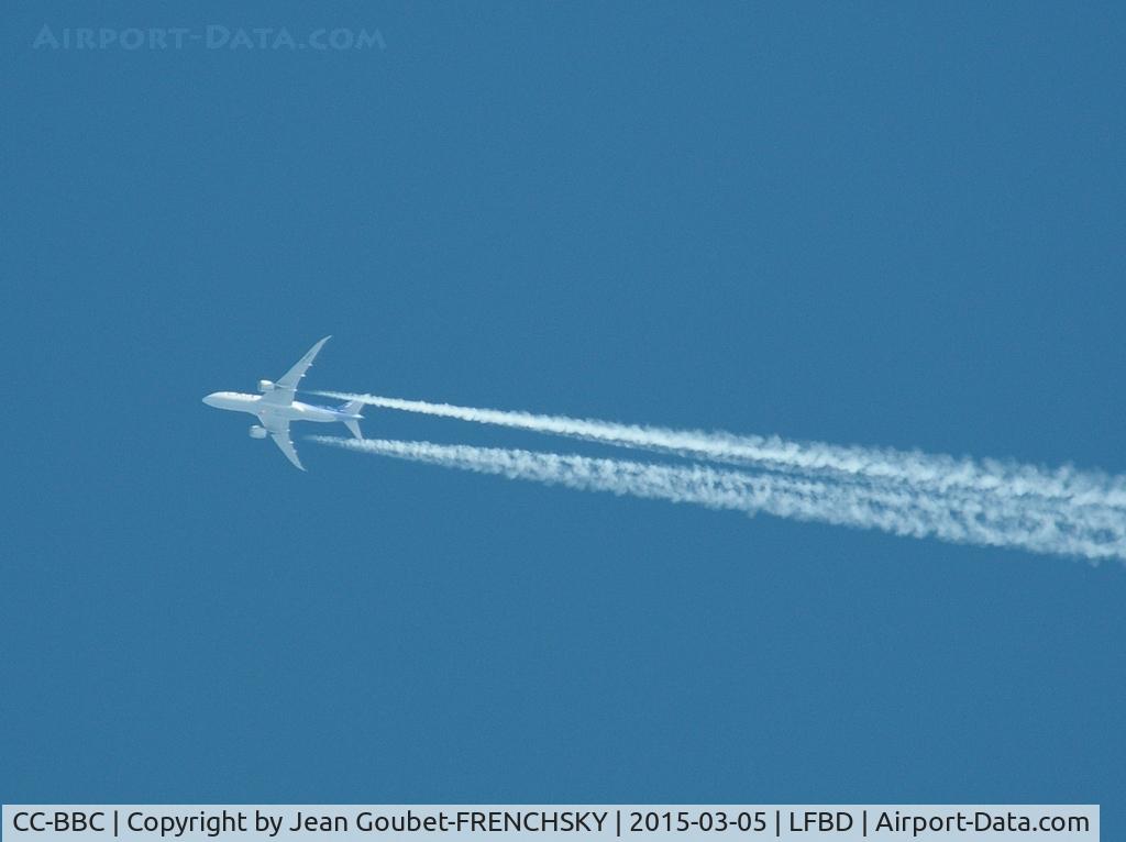 CC-BBC, 2012 Boeing 787-8 Dreamliner C/N 38472, LAN704 Santiago-Francfort via Madrid, level 400.